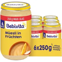 Bebivita Frucht & Getreide Müesli in Früchten 6 x 250 g