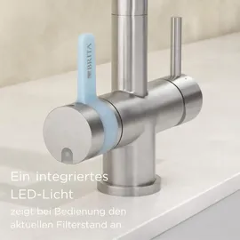 Brita 3-Wege-Küchenarmatur Edelstahl Silber