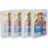 ASS Altenburger 22570006 Leinenprägung französisches Bild Skat Spielekarten, Bunt, 59 x 91 mm