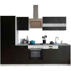 Respekta Küchenblock Malia 280 cm Schwarz