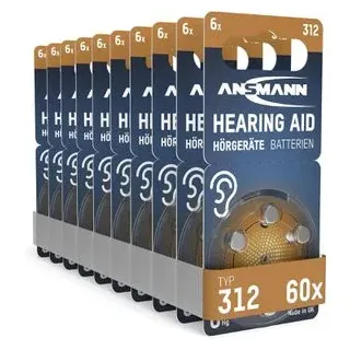 Ansmann Hörgerätebatterie 312 PR41 60 St. 1506-0029