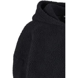 URBAN CLASSICS Ladies Oversized Sherpa Zip Hoody - schwarz,