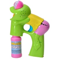trendaffe Frosch Seifenblasenpistole mit Licht, Sound und gelbem Shirt - Froggy Seifenblasen Pistole