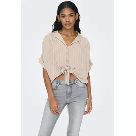 Only ONLPAULA LIFE S/S TIE SHIRT Viskose Beige XL