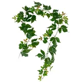 floratexx gmbh Kunstgirlande Künstliche Weinlaubgirlande mit UV-Schutz 150cm, Floratexx GmbH, Höhe 150.00 cm grün