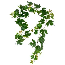 FLORATEXX Künstliche Weinlaubgirlande mit UV-Schutz 150cm. Weinrebe Weinlaub Girlande Weinblätter Wein