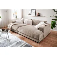 KAWOLA Big-Sofa MADELINE, Sofa Stoff od. Cord, versch. Ausführungen und versch. Farben grau 290 cm x 85 cm x 170 cm