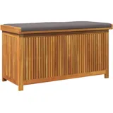 vidaXL Kissenbox 113 x 50 x 60,5 cm Massivholz grau