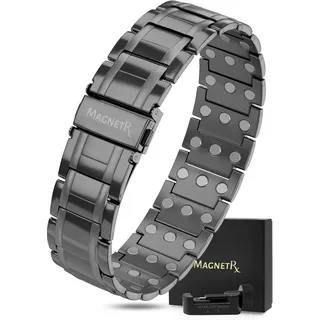 MagnetRX® Titan Magnet Armband Herren mit dreifacher Stärke – Titan Wrist Magnetisches Armband – Verstellbares Magnetarmband Herren - Magnet Armreif Herren mit hochwertigem Faltverschluss (Rotguss)