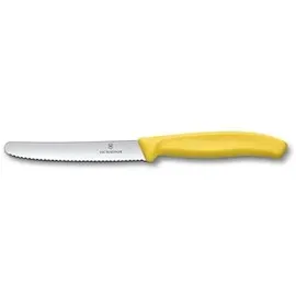Victorinox Swiss Classic Gemüsemesser 11 cm gelb/silber Wellenschliff