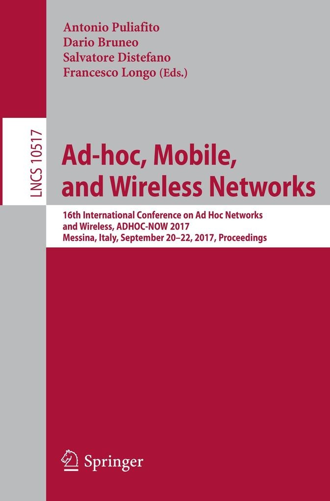 Ad-hoc Mobile and Wireless Networks