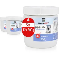 12 x 300 g Microactiv® Entkalker Tabs für Kaffeemaschinen & Haushaltsgeräte