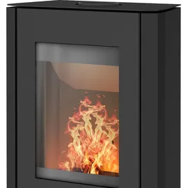 FIREPLACE Kingstone Stahl Schwarz/Abdeckplatte Speckstein
