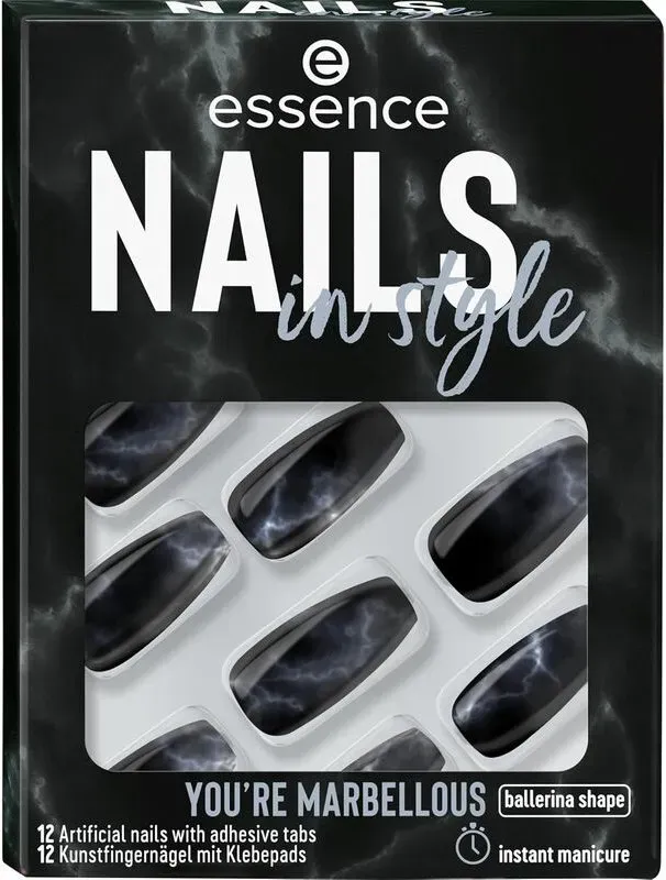 NAILS IN STYLE uÃ±as artificiales #17-you're marbellous 12 u