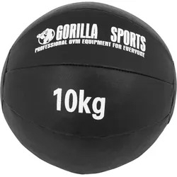 Medizinball aus Leder in Schwarz 1 - 10 kg 10 KG