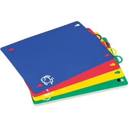 Schneidebrett KESPER, bunt (blau, rot, grün, gelb, weiß), B:30cm L:40cm, Kunststoff, Schneidebretter