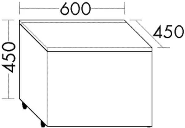 Burgbad Rollcontainer Sys30 PG4 Sana 460x600x450 Trend-/RAL-Farbe Ultramatt, RCAJ060F5773 RCAJ060F5773