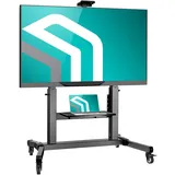 ONKRON TV Ständer rollbar für 50-100 Zoll bis 120 kg, professioneller Mobiler TV Ständer mit Rollen Schwarz TS1991-B