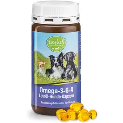 tierlieb Omega-3-6-9 Linseed Oil Dog Capsules - 119 g