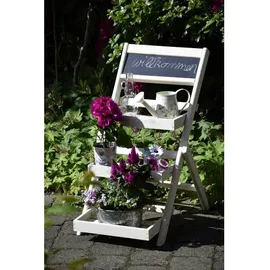 Dobar Pflanzentreppe 38,5 x 49,5 x 69 cm Weiß