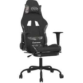 vidaXL Gaming-Stuhl mit Fußstütze schwarz/tarnfarben stoff