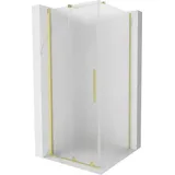 Mexen Velar verschiebbare Duschkabine 120 x 120 cm, Frost, gebürstetes Gold - 871-120-120-31-55