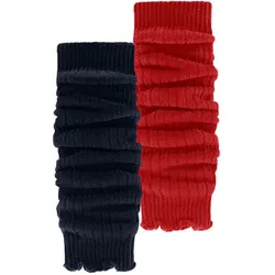Beinstulpen LAVANA, Damen, rot (hellmarine, rot), Strick, Wolle, casual, Stulpen, und Armstulpen