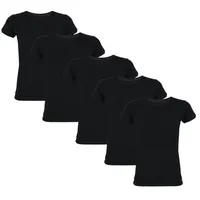 TupTam Kinder Jungen Unterhemd Kurzarm 5er Pack in schwarz