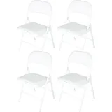 Hti-Living Klappstuhl 4er Set 4 x 55 x 60 x 90 cm weiß