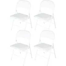 Hti-Living Klappstuhl 4er Set 4 x 55 x 60 x 90 cm weiß