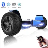 Hoverboard 8.5 Zoll, Premium Offroad Hoverboards - Bluetooth - Starker Dual Motor - LED - Elektro Skateboard Selbstausgleichender Elektroroller -Ge... - Schwarz