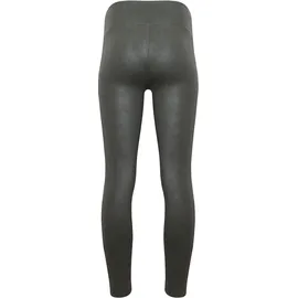 Magic Bodyfashion Leather Look Legging schmal Dunkelgrün XXL