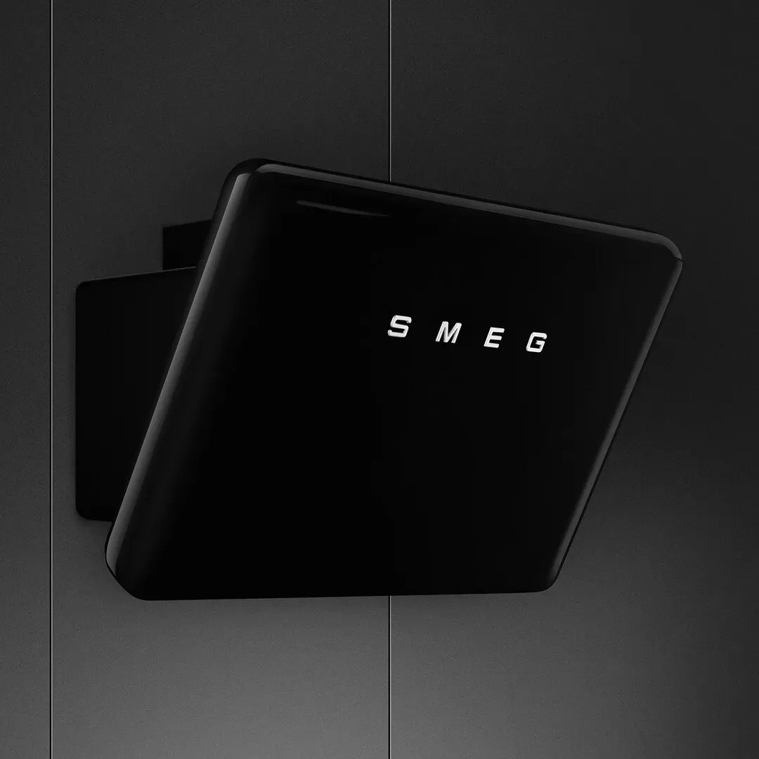 Smeg KFAB84BL Wand-Dunstabzugshaube, 75 cm, Vintage Stil, Schwarz