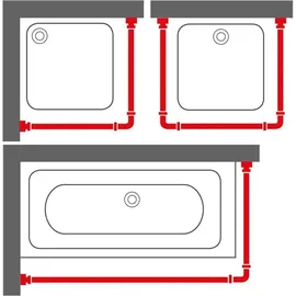 Sealskin Duschvorhangstange L-Form Aluminium chrom-matt