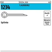 Industrial Quality Supplies ISO 1234 Splinte 1.4300 2 x