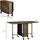 Homcom Esstisch Mobiler Klapptisch mit Offenem Regal Esszimmertisch Küchentisch für Kleine Räume, Küche, Esszimmer 130 x 80 x 74 cm Braun