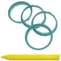 4X Zentrierringe 70,0 x 66,6 mm Türkis Felgen Ringe + 1x Reifen Kreide Fett Stift