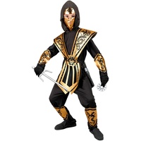 Widmann - Kinderkostüm Kombat Ninja, Gold, Kämpfer, Kung Fu Krieger, Japan