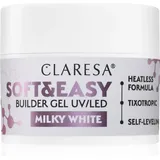 CLARESA Soft&Easy Builder Gel Basisgel für Nägel Farbton Milky White 45 g