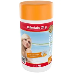 Chlortabs 20g, 1Kg, schnell löslich, Poolpflege, Chlor Wasserpflege