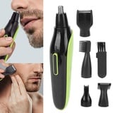 Nasenhaartrimmer, USB Wiederaufladbar Nasenhaarschneider, 5 in 1 Ohrhaartrimmer Schmerzloser Nasenhaarentferner Set Elektrischer Gesichtsohrhaar Augenbrauenschneider für Herren und Frauen