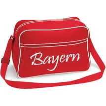 multifanshop Retrotasche - Bayern - Schriftzug - Druck weiß - Tasche
