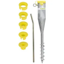 GAH Alberts Einschraub-Bodenhülse 560 mm Grau/Stahl