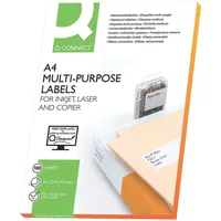 Q-Connect Inkjet+Laser+Kopier-Etiketten - 70,0x36,0 mm, weiß, 2400 Stück/100