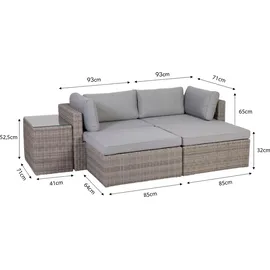Greemotion Palma Lounge-Set braun/grau