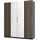 masseno Drehtürenschrank CAGLIARI 200 x 239 x 61,9 cm Schwarz