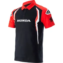 Alpinestars Honda Teamwear, Polo-Shirt - Rot/Schwarz - M