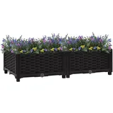 vidaXL Hochbeet 80 x 40 x 23 cm Schwarz