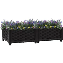 vidaXL Hochbeet 80 x 40 x 23 cm Schwarz