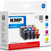 KMP C66V kompatibel zu Canon CLI-8 CMY + PGI-5BK schwarz